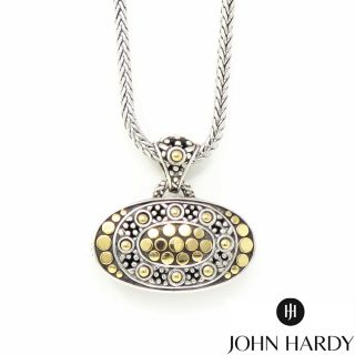 Nyjewel John Hardy 18k Gold 925 Silver Dot Jaisalmer Oval Pendant With Chain