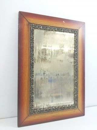 Vintage Antique Wooden Framed Carved Wall Hanging Dressing Mirror