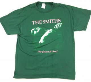 Vintage The Smiths The Queen Is Dead Shirt Adult Large Green Morrissey Mens 90s