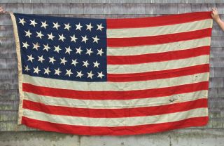 Large Authentic Antique Western,  Colorado 38th State,  American Flag,  Nr