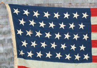 Large Authentic Antique Western,  Colorado 38th State,  American Flag,  NR 2