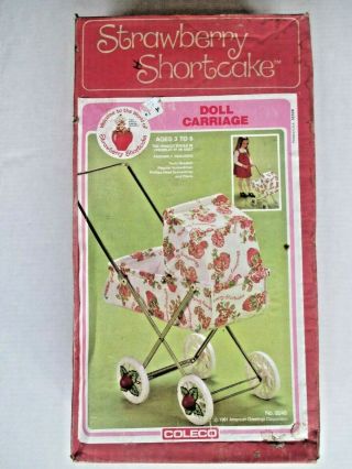 Vintage 1981 Strawberry Shortcake Doll Carriage Buggy Stroller Coleco