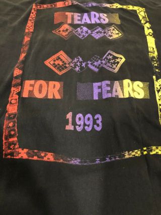 Vintage Tears For Fears T Shirt Xl 1993 Tour The Cure Depeche Mode Very Rare HTF 5