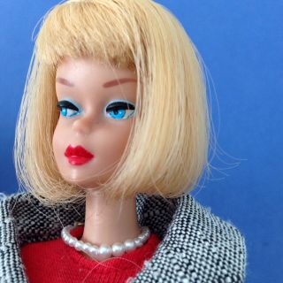 Vintage Blonde American Girl Barbie.  Transitional 1965/66 Doll 3