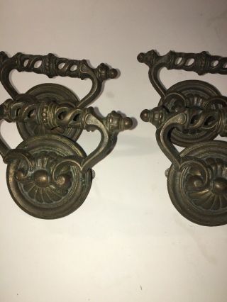 Set Of 4 Vintage Brass Drawer Pulls/handles -