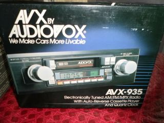 Vintage NOS 1986 Audiovox Car Stereo AVX - 935 With Complete Matched System RARE 6