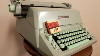 Hermes Ambassador Typewriter Vintage 60s Seafoam Green Keys Near Best Ever