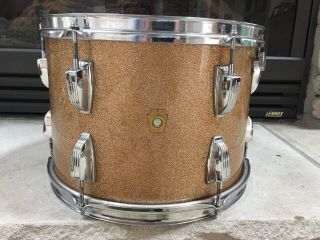 Vintage Ludwig Classic 9x13 " Tom Drum Champagne Sparkle 1967