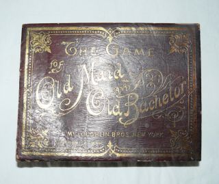 Antique 1892 Mclaughlin Bros.  Old Maid And Old Bachelor Card Game Rare