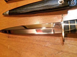 Hubertus Knife Rare Dagger Vintage Solingen Germany Mirror Beauty Very RARE 3