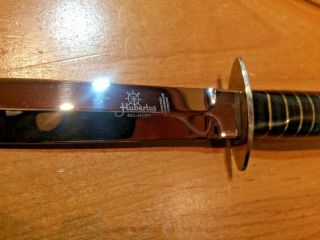 Hubertus Knife Rare Dagger Vintage Solingen Germany Mirror Beauty Very RARE 8
