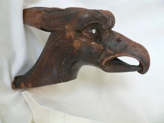 Antique Wood Carved Griffin Head