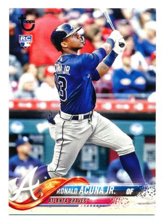 2018 Topps Update Us250 Ronald Acuna Jr Rc Vintage Parallel Braves Rare Sp 4/99