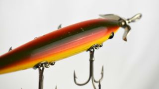 VTG Heddon Dowagiac 150 Glass Eyes L - Rig Hardware Fishing Lure 5 Hook 11