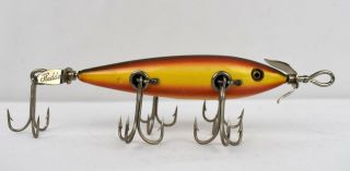 Vtg Heddon Dowagiac 150 Glass Eyes L - Rig Hardware Fishing Lure 5 Hook