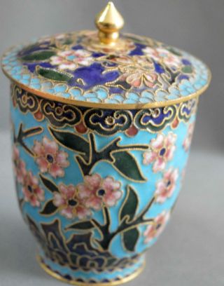 China Collectable Handwork Cloisonne Carve Plum Blossom Auspicious Old Spice Pot