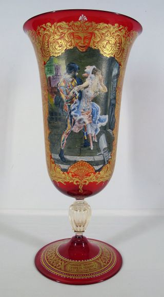 HUGE Vintage Murano Vase By Giancarlo Begotti for ARS Cenedese aft G Boldini yqz 3
