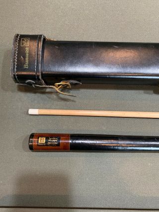 Brunswick Antique,  Vintage,  Collectable Willie Hoppe Pool Cue And Brunswick Case