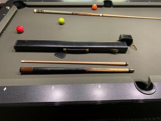 Brunswick antique,  vintage,  collectable Willie Hoppe pool cue And Brunswick Case 6