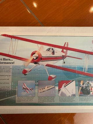 Rare Vintage Balsa Wood Kit,  Great planes,  Giant Aeromaster NIB 73.  5” Wing Span 2