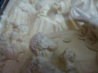 Large 16 Inch Antique Carved Meerschaum Relief Plaque Sculpture The Last Supper 5