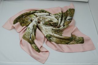 HERMES AUTHENTIC VINTAGE HALTE EN CAMARGUE 1988 SILK SCARF PINK MALLARDS 90CM 3