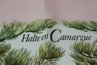 HERMES AUTHENTIC VINTAGE HALTE EN CAMARGUE 1988 SILK SCARF PINK MALLARDS 90CM 6