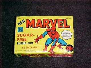 Vintage 1978 Topps Marvel Comics Sugar - Bubble Gum Box Complete