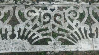 Vintage Antique Cast Iron Metal Victorian Style 6 leg Garden Bench Loveseat 8