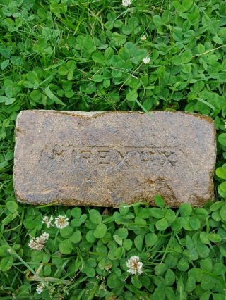 Very Rare Antique Brick Labeled “kirex 4x” In Salvaged