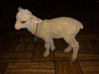 Antique Lamb Guido Cacciapuoti Figurine Made In Italy