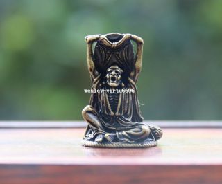 Chinese Copper Bronze One Of The Eighteen Detective Arhat Buddha Statue T202