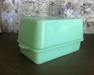 Vintage McKee Jadeite/Jadite Medallion Large Butter Dish AUTHENTIC 3