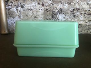 Vintage McKee Jadeite/Jadite Medallion Large Butter Dish AUTHENTIC 9