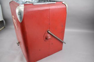 Vtg Drink Coca Cola Metal Cooler with Tray 1950 ' s Progress Refrigerator Co 3