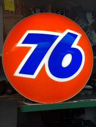 Large Vintage Union 76 Gas Station Light Up Sign 76 Service Station 24inches 2