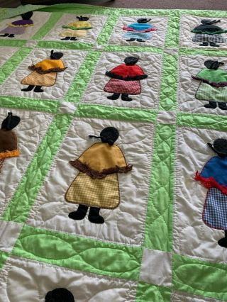 Vintage hand stitched quilt labeled by maker - - Native American 5