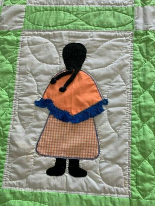 Vintage hand stitched quilt labeled by maker - - Native American 7
