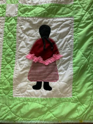 Vintage hand stitched quilt labeled by maker - - Native American 9