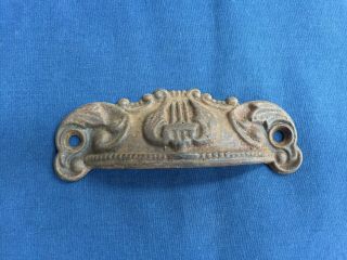 Antique Vintage Cast Iron Drawer Bin Pull Handle Hardware