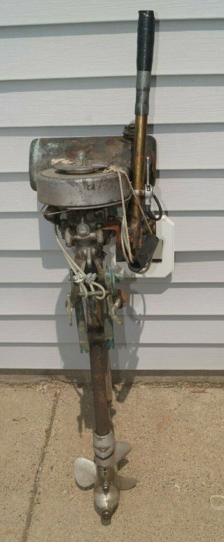 Vintage 1950s 60s British Seagull Outboard Boat Motor W/compression Parts Repair