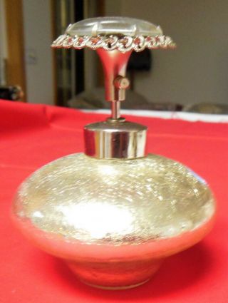 Vintage Mercury Crackle Glass Pump Spray Atomizer Perfume Vanity Bottle