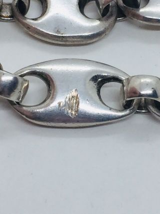 Robert Lee Morris Vintage Sterling Silver Modernist Ancre Link Heavy Necklace 6