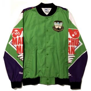 Vintage 90s Chalk Line " Macho Man " Bomber Jacket Size M