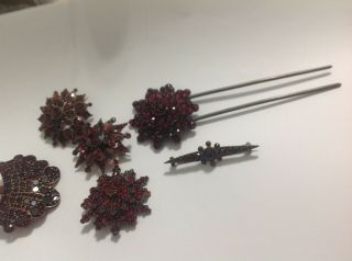 bohemian garnet,  8 In Total,  2 Missing A Few Stone.  No International. 5