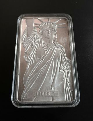 Vintage Mtb Ma 10 Oz.  999 Fine Liberty Silver Bar S/n 1943,  5000 Rare
