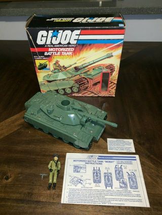 Vintage 1982 Hasbro Gi Joe Motorized Battle Tank (mobat) W/ Box 100 Complete
