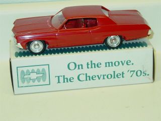 Vintage Plastic 1970 Chevrolet Impala 454,  2 Door Ht,  Promo Car,  Box