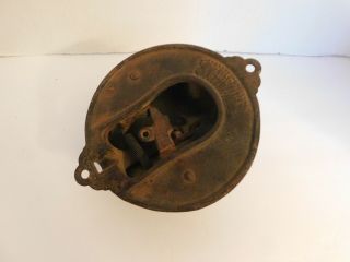 Bronze Twist Door Bell Antique Non Electric Hand Crank Turn Hardware 1800s 4