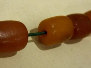 Old Baltic amber beads toffee Butterscotch yolk antique amber stone 波羅的海琥珀 10